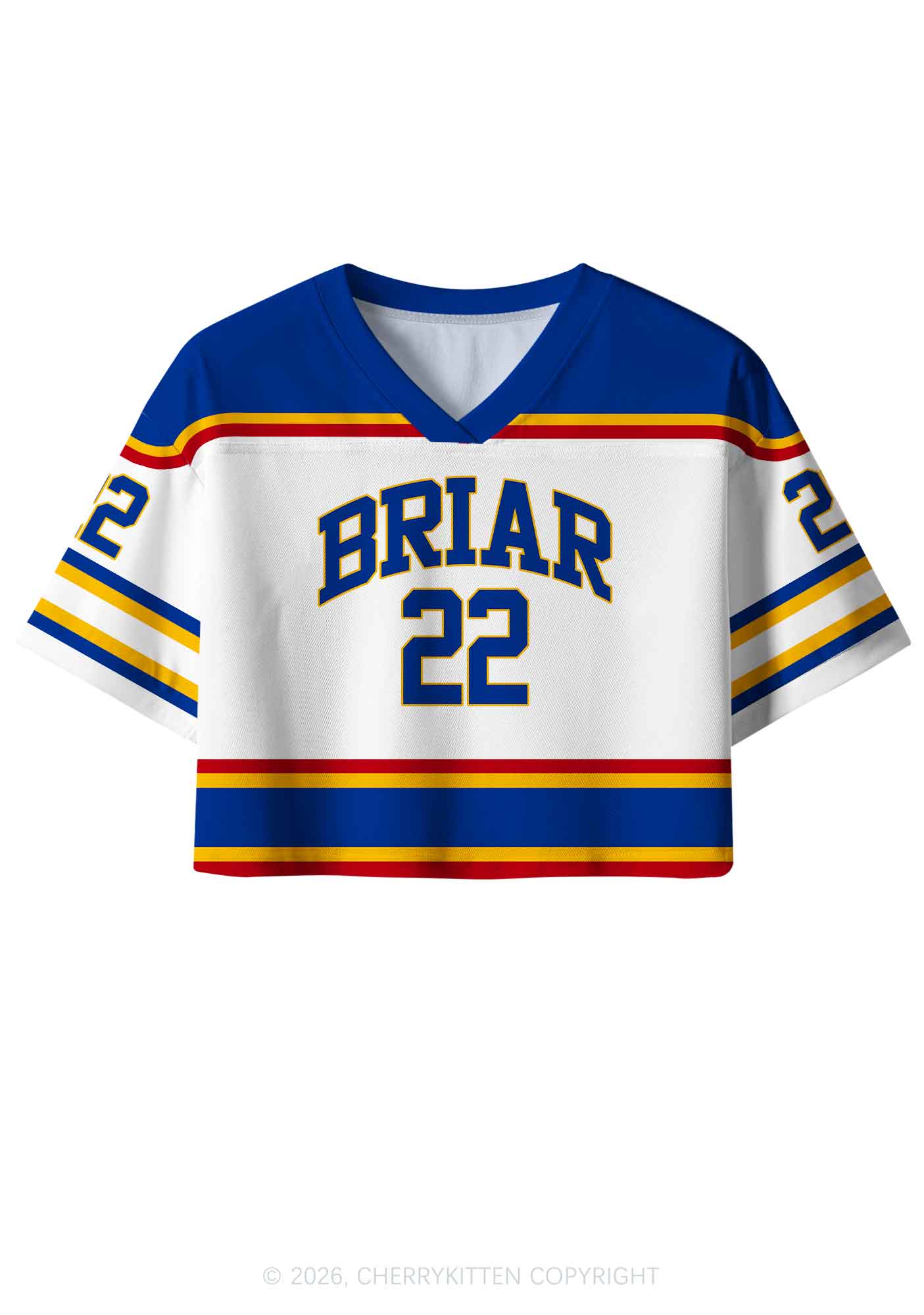 Retro White Hockey Team JL Y2K Crop Sport Jersey Shirts Cherrykitten