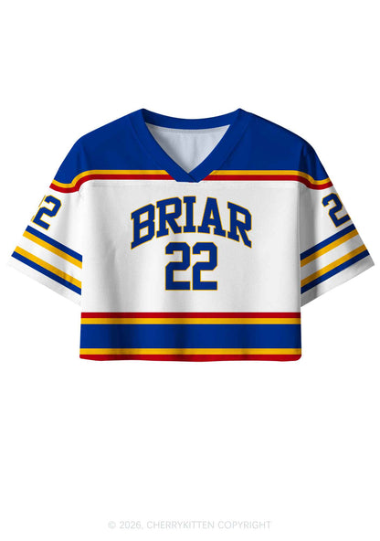 Retro White Hockey Team JL Y2K Crop Sport Jersey Shirts Cherrykitten