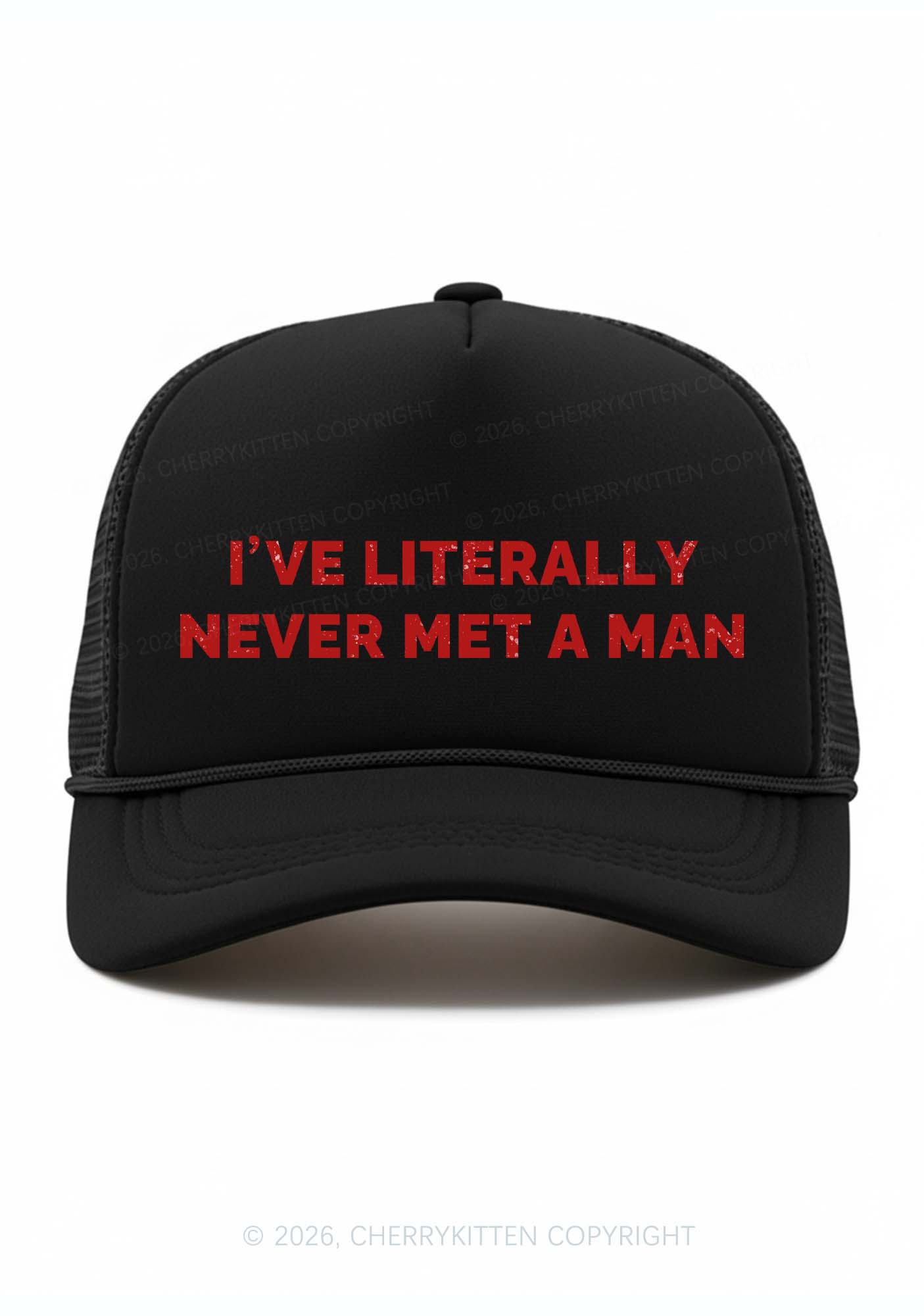 Never Met A Man Pride Y2K Trucker Hat Cherrykitten