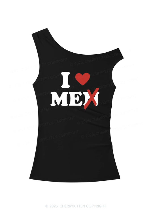 Love Me Not Men Y2K Off Shoulder Tank Top Cherrykitten