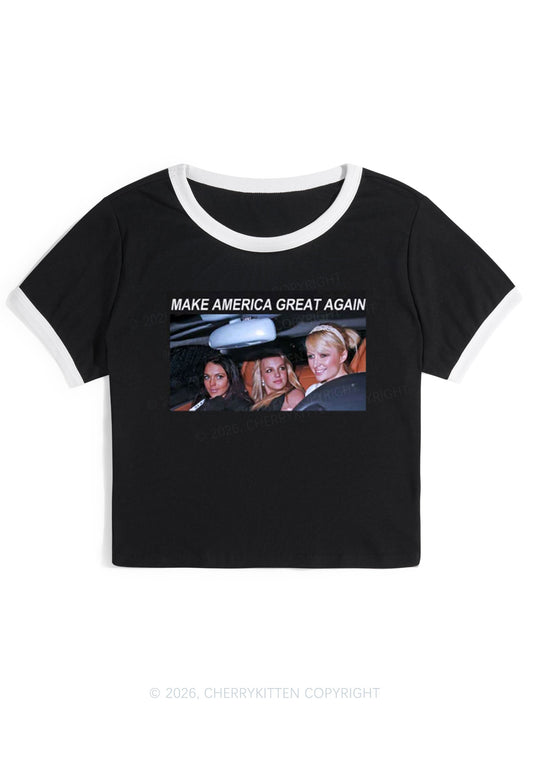 Make America Great Again Y2K Ringer Tee Cherrykitten