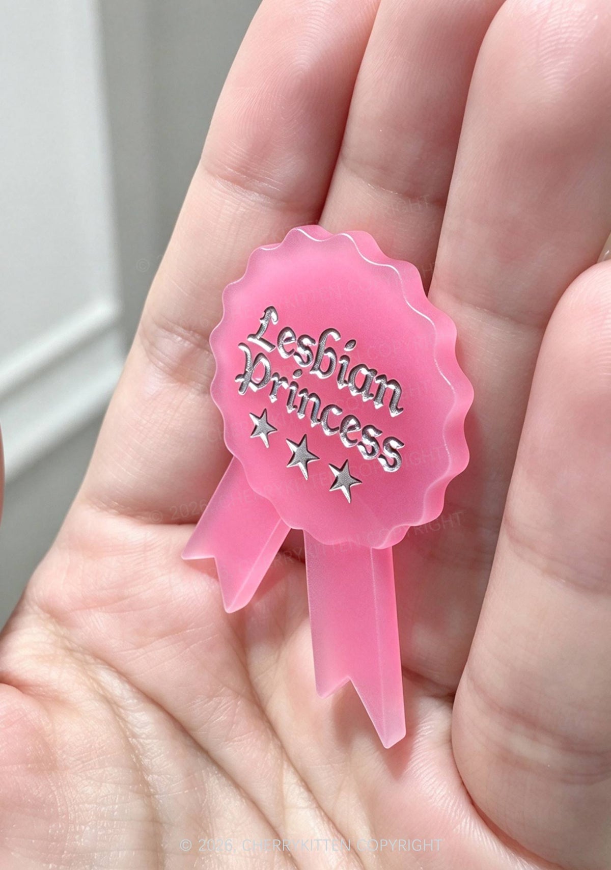 Pink Lesbian Princess Pride 1Pc Y2K Pin Cherrykitten