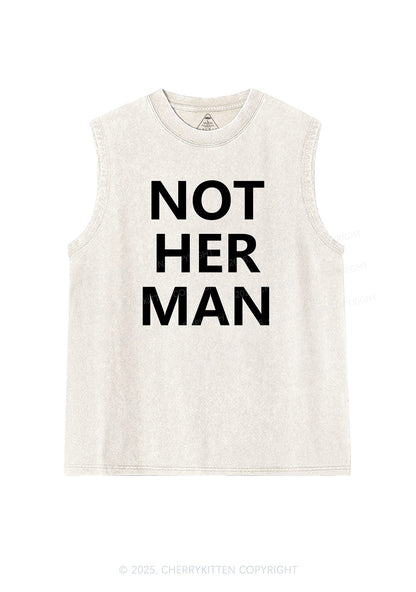 Not Her Man Y2K Washed Muscle Tank Cherrykitten