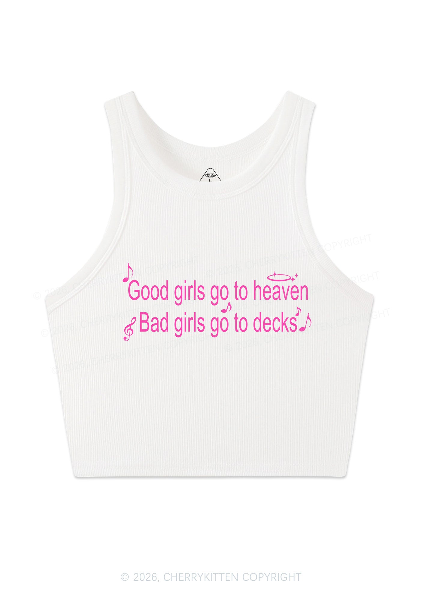 Bad Girls Go To Decks Y2K Crop Tank Top Cherrykitten