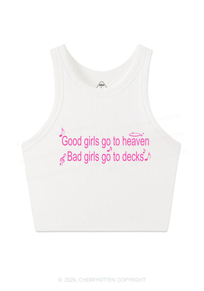 Bad Girls Go To Decks Y2K Crop Tank Top Cherrykitten