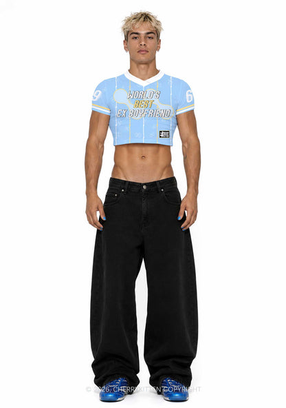 Best Ex Boyfriend Y2K Crop Football Jersey Shirts Cherrykitten