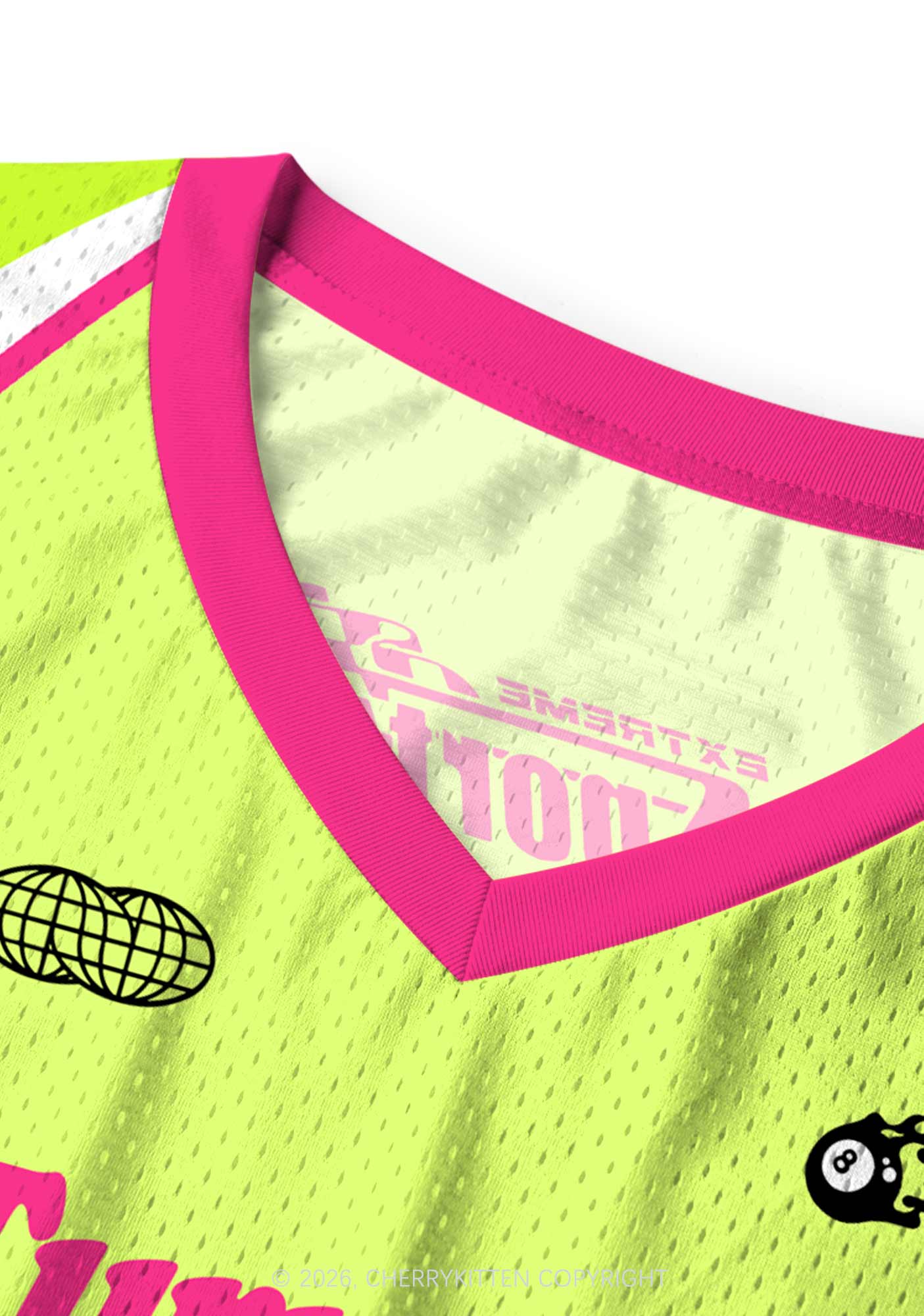 Lime Green Turn Mascs Into Bottoms Pride Y2K Sport Jersey Tank Cherrykitten