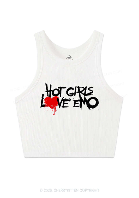 Hot Girls Love Emo Y2K Crop Tank Top Cherrykitten