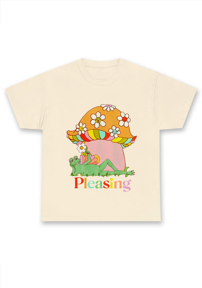 Pleasing Flowers Mushroom Frog Chunky Shirt