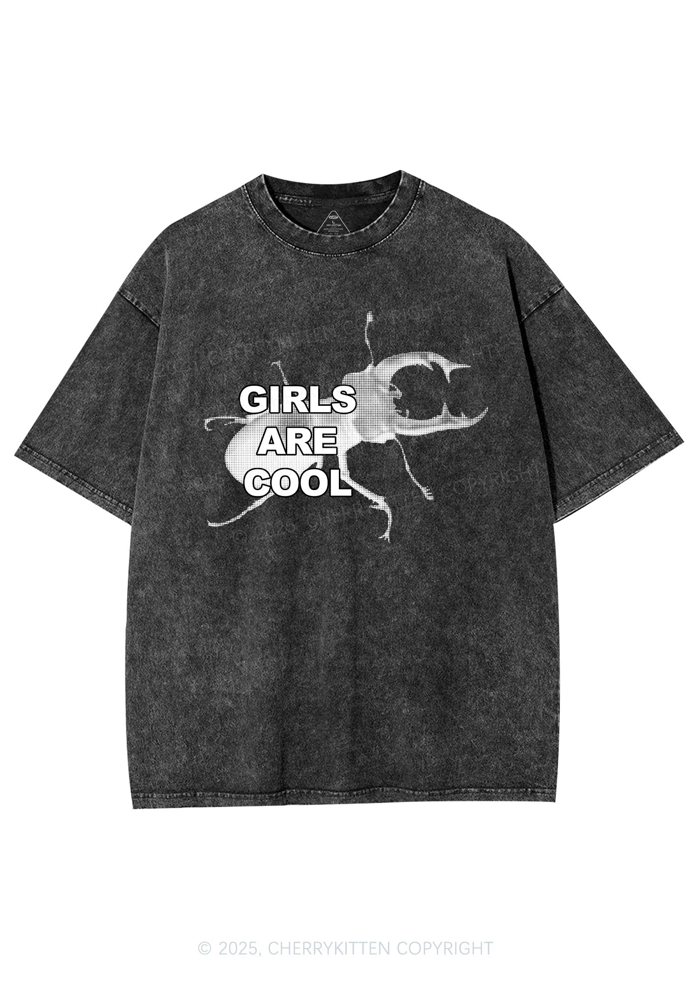 Beetle Girls Are Cool Y2K Shirts Washed Tee Cherrykitten