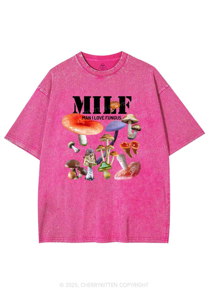 Man I Love Fungus Y2K Shirts Washed Tee Cherrykitten