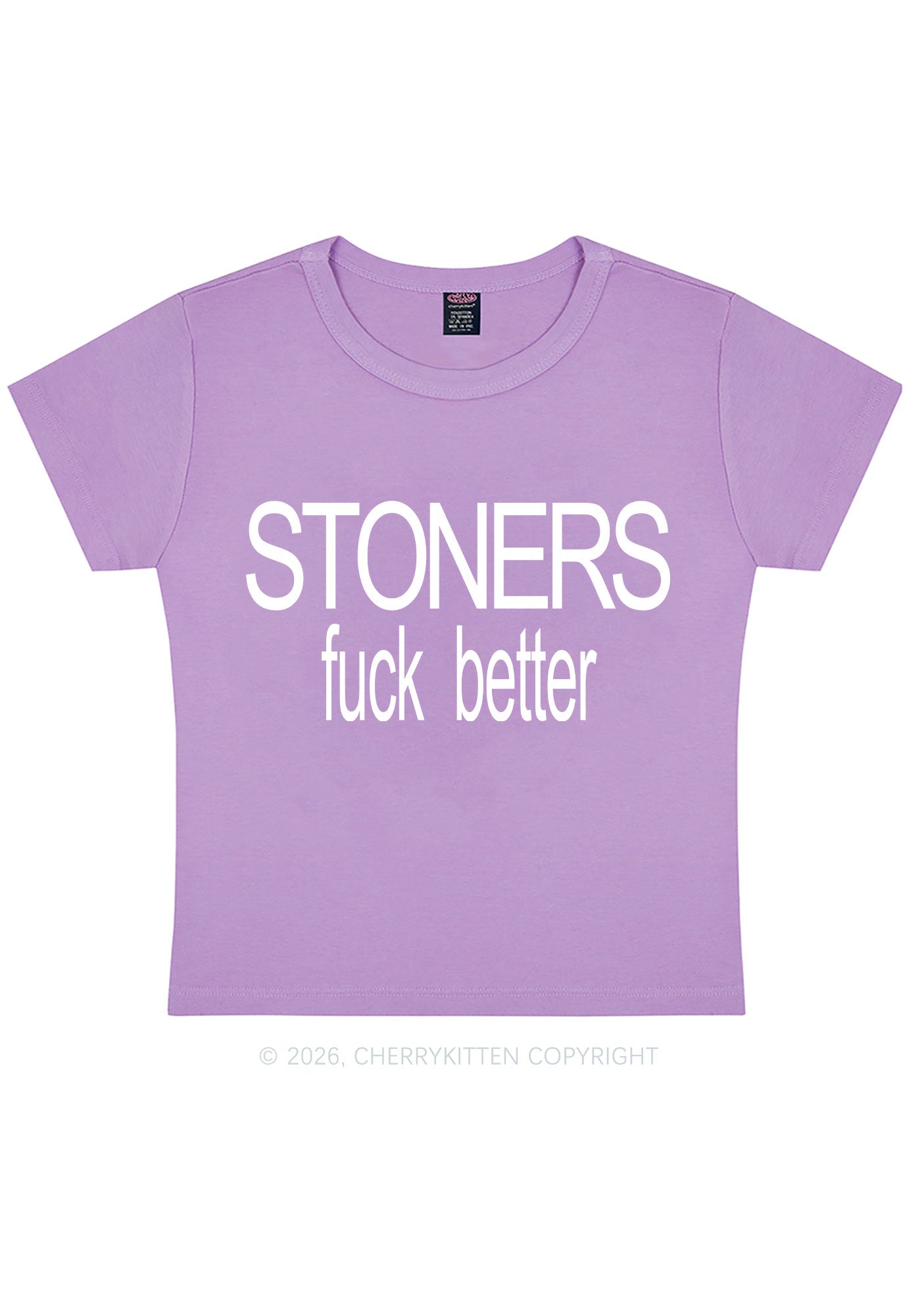 Stoners Fxxk Better Y2K Baby Tee Cherrykitten