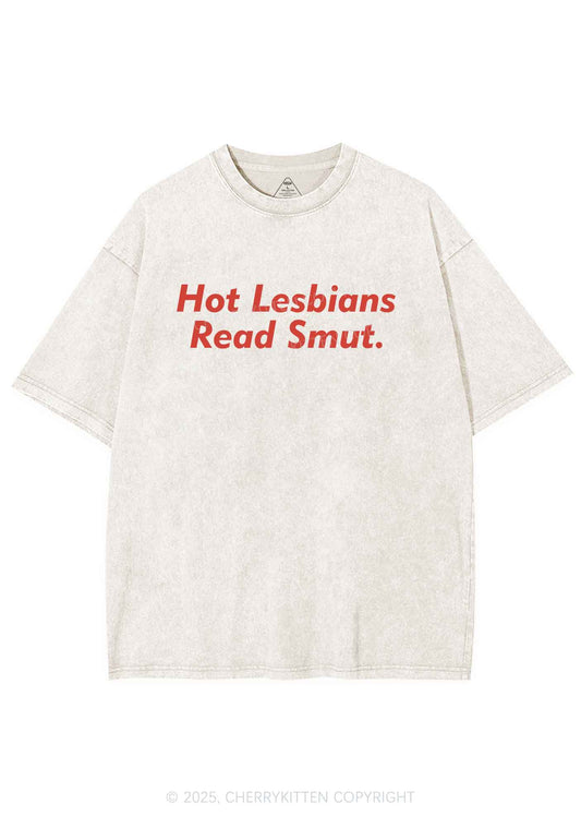 Hot Lesbians Read Smxt Y2K Shirts Washed Tee Cherrykitten