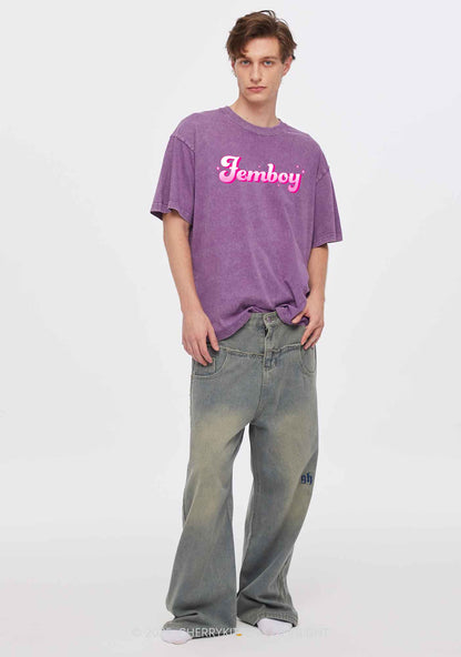 Femboy Pride Y2K Shirts Washed Tee Cherrykitten