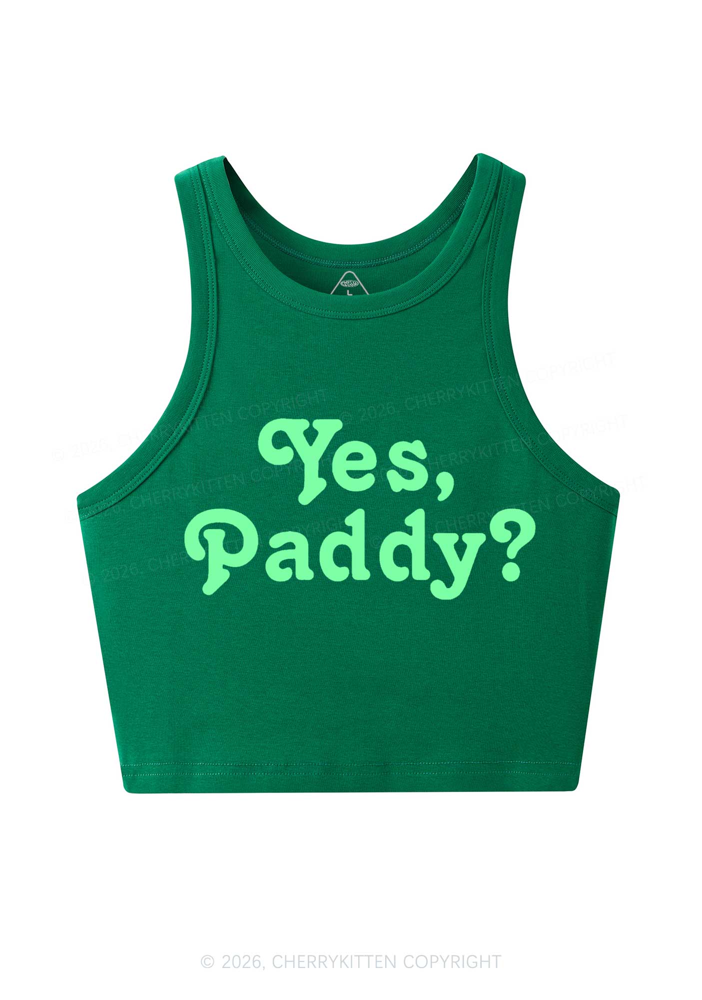 Yes Paddy St Patricks Y2K Crop Tank Top Cherrykitten