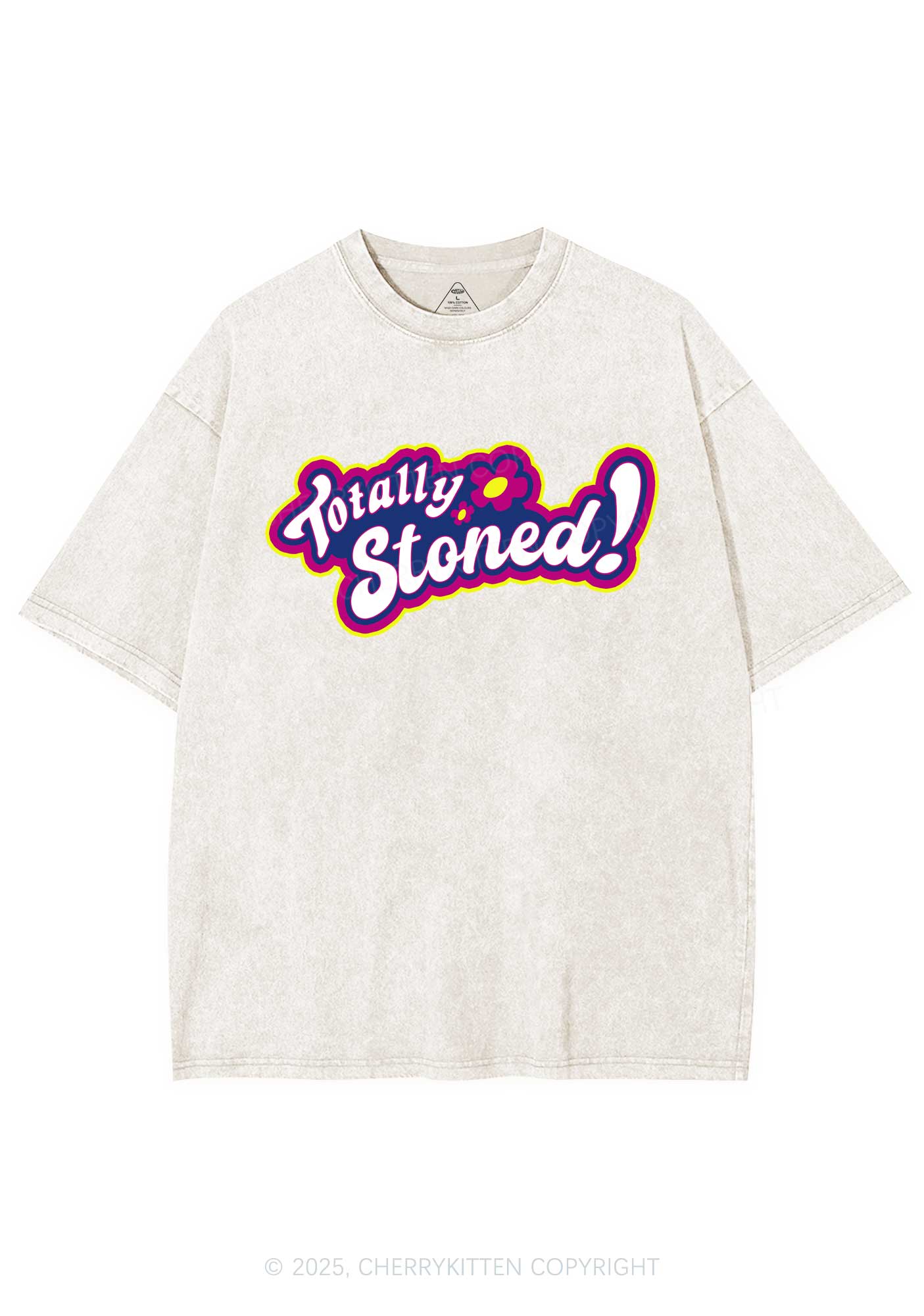Totally Stoned Y2K Shirts Washed Tee Cherrykitten