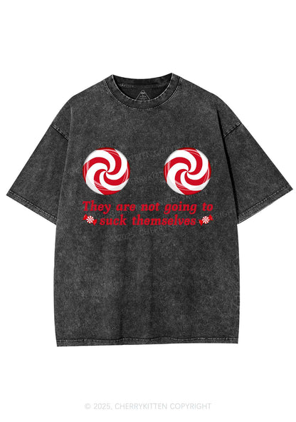 Christmas Suxk Themselves Y2K Shirts Washed Tee Cherrykitten