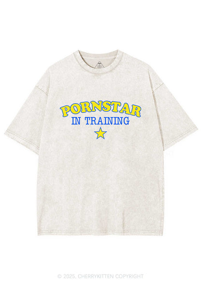 Pxrnstar In Training Y2K Shirts Washed Tee Cherrykitten