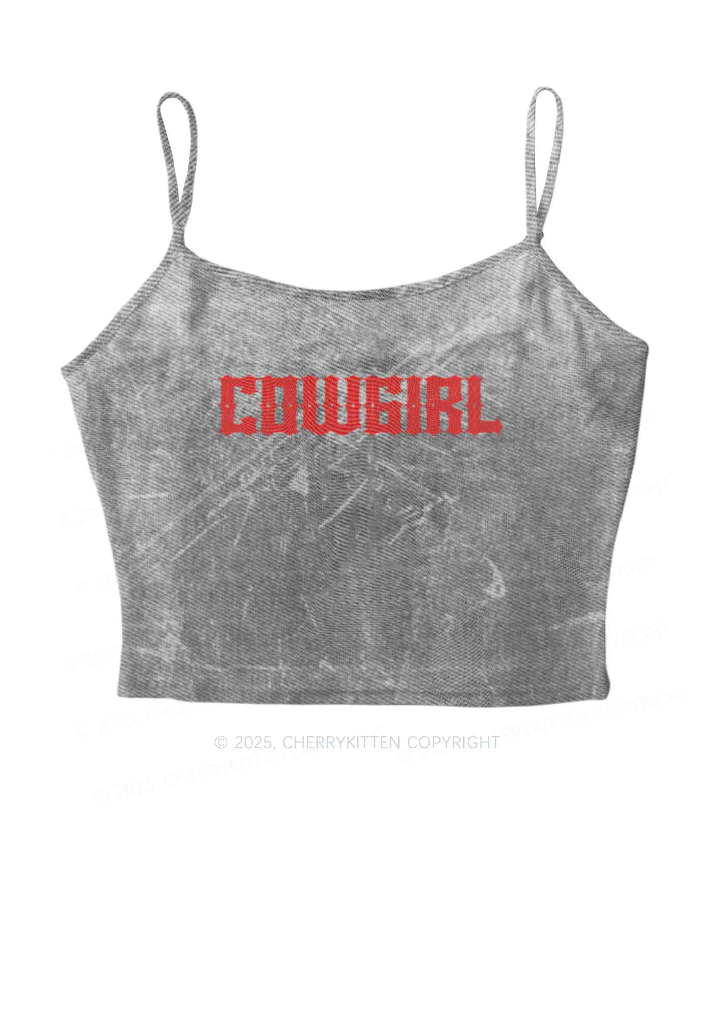 Vintage Cowgirl Y2K Mesh Cami Tank Cherrykitten