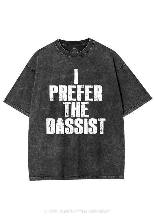 I Prefer The Bassist Y2K Shirts Washed Tee Cherrykitten