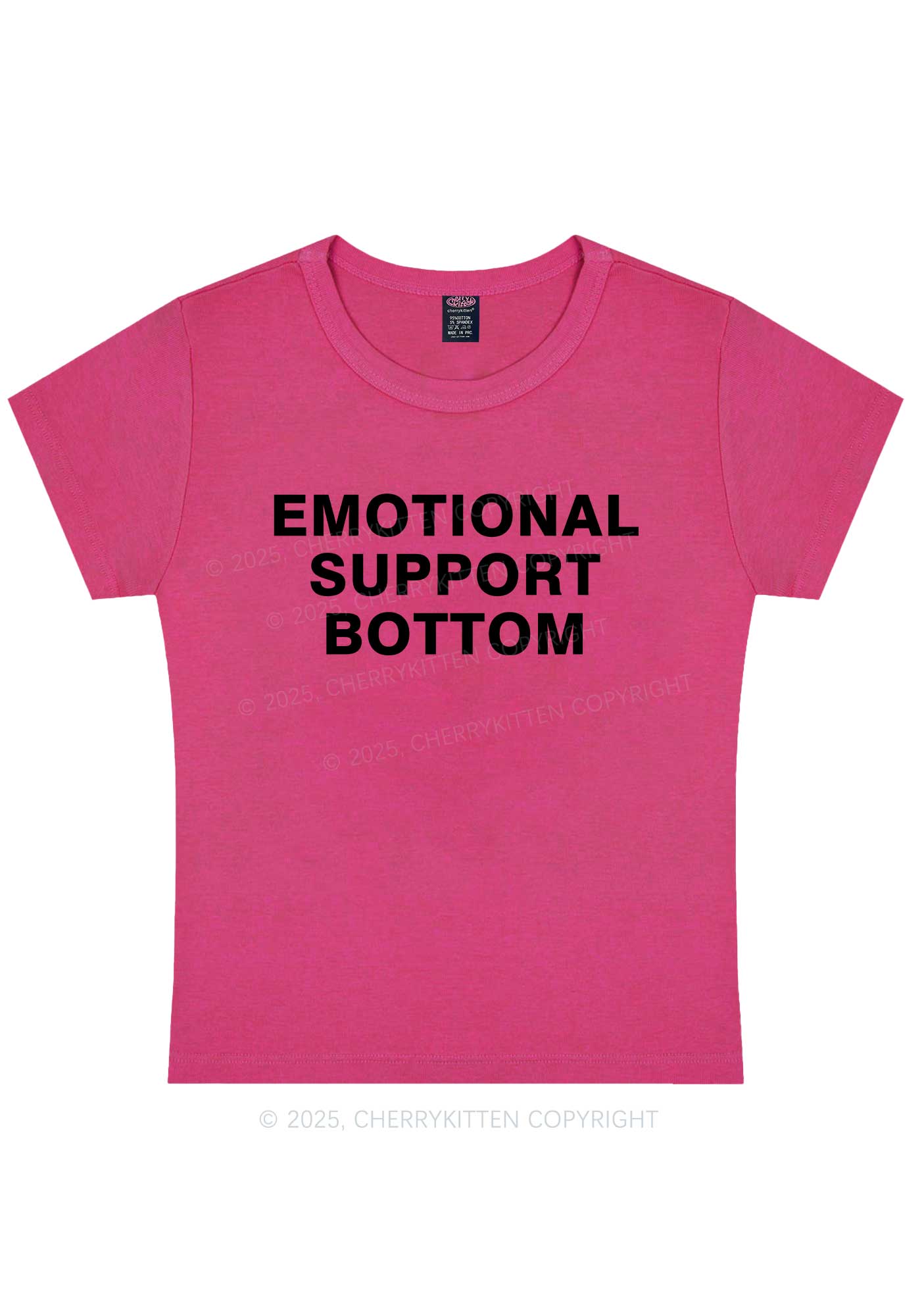 Emotional Support Bottom Pride Y2K Baby Tee Cherrykitten