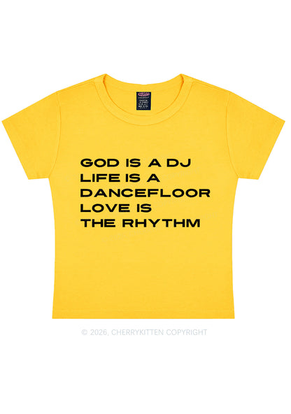 Love Is The Rhythm Y2K Baby Tee Cherrykitten