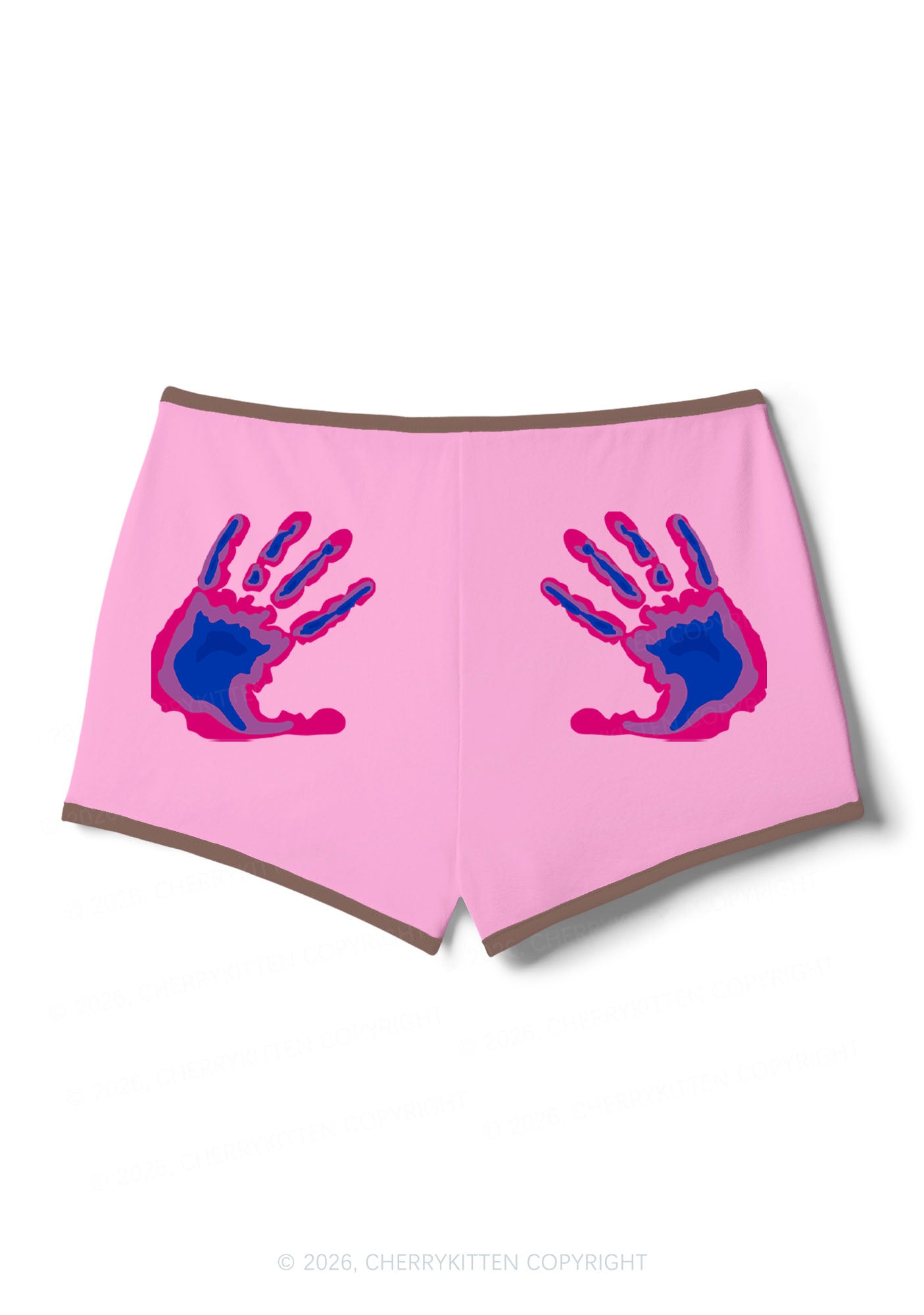 Bisexual Thermal Hands Pride Y2K Booty Shorts Cherrykitten