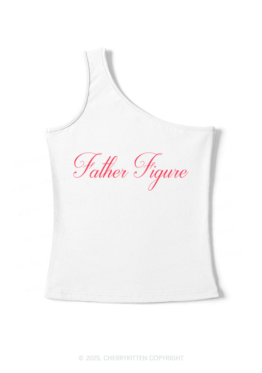 Father Figure Y2K One Shoulder Tank Top Cherrykitten