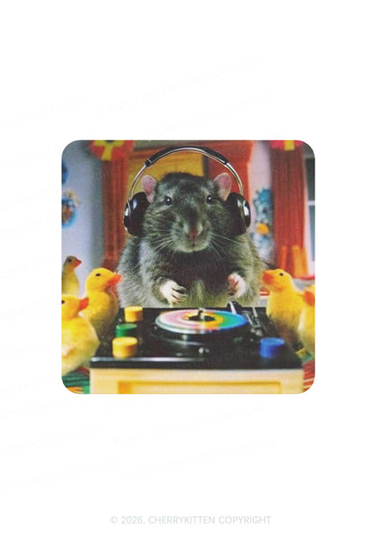 DJ Rat Duck Y2K Soft Magnetic Refrigerator Magnet Cherrykitten