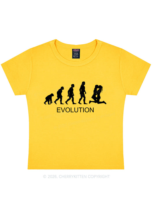 Lesbian Evolution Pride Y2K Baby Tee Cherrykitten