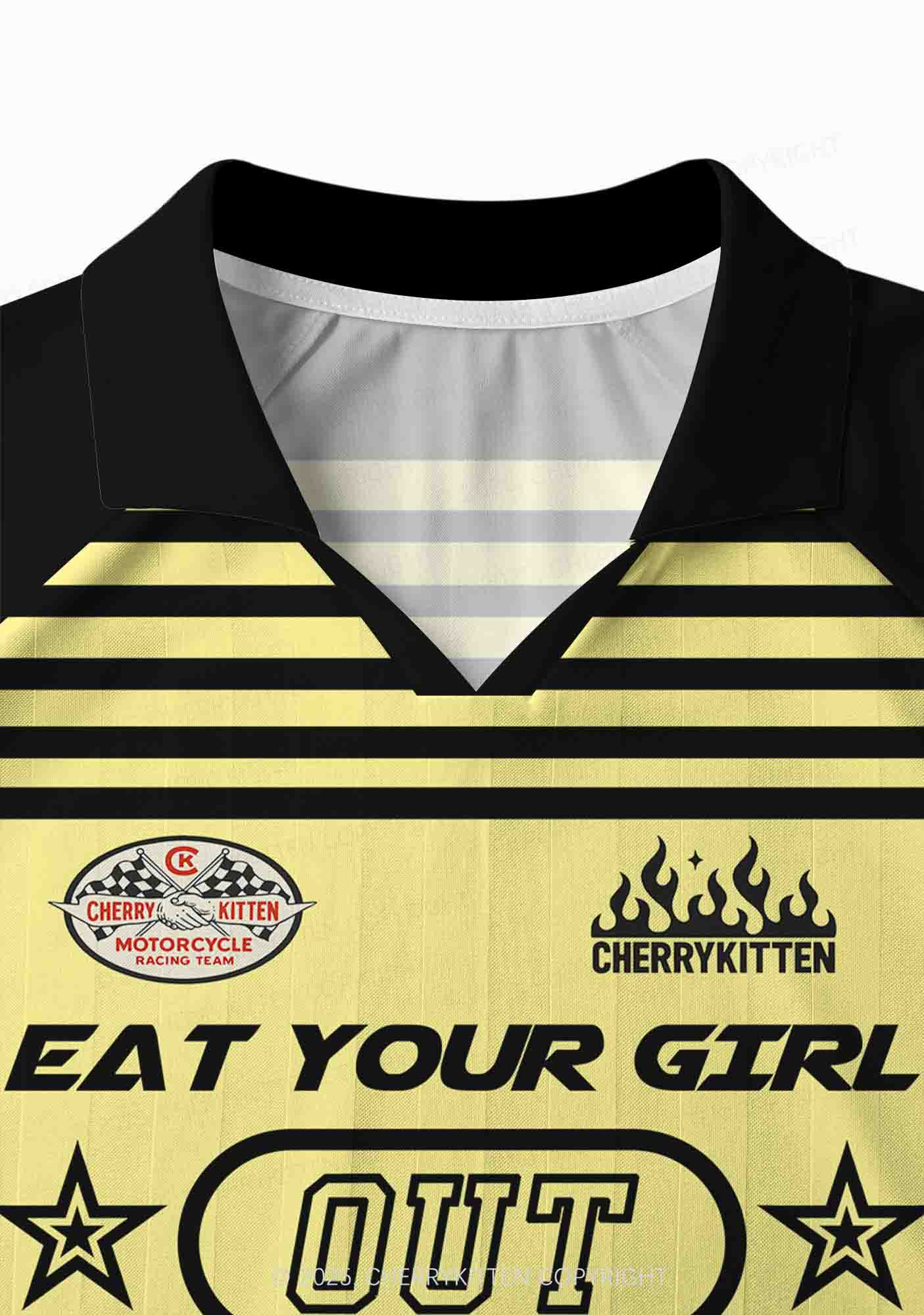 Custom Eat Your Girl Out Y2K Sport Long Sleeve Jersey Shirts Cherrykitten