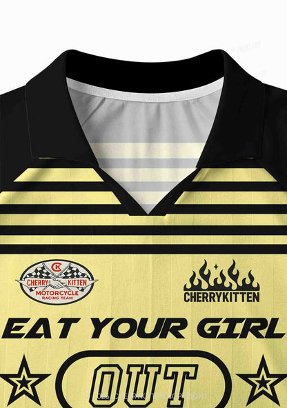 Custom Eat Your Girl Out Y2K Sport Long Sleeve Jersey Shirts Cherrykitten