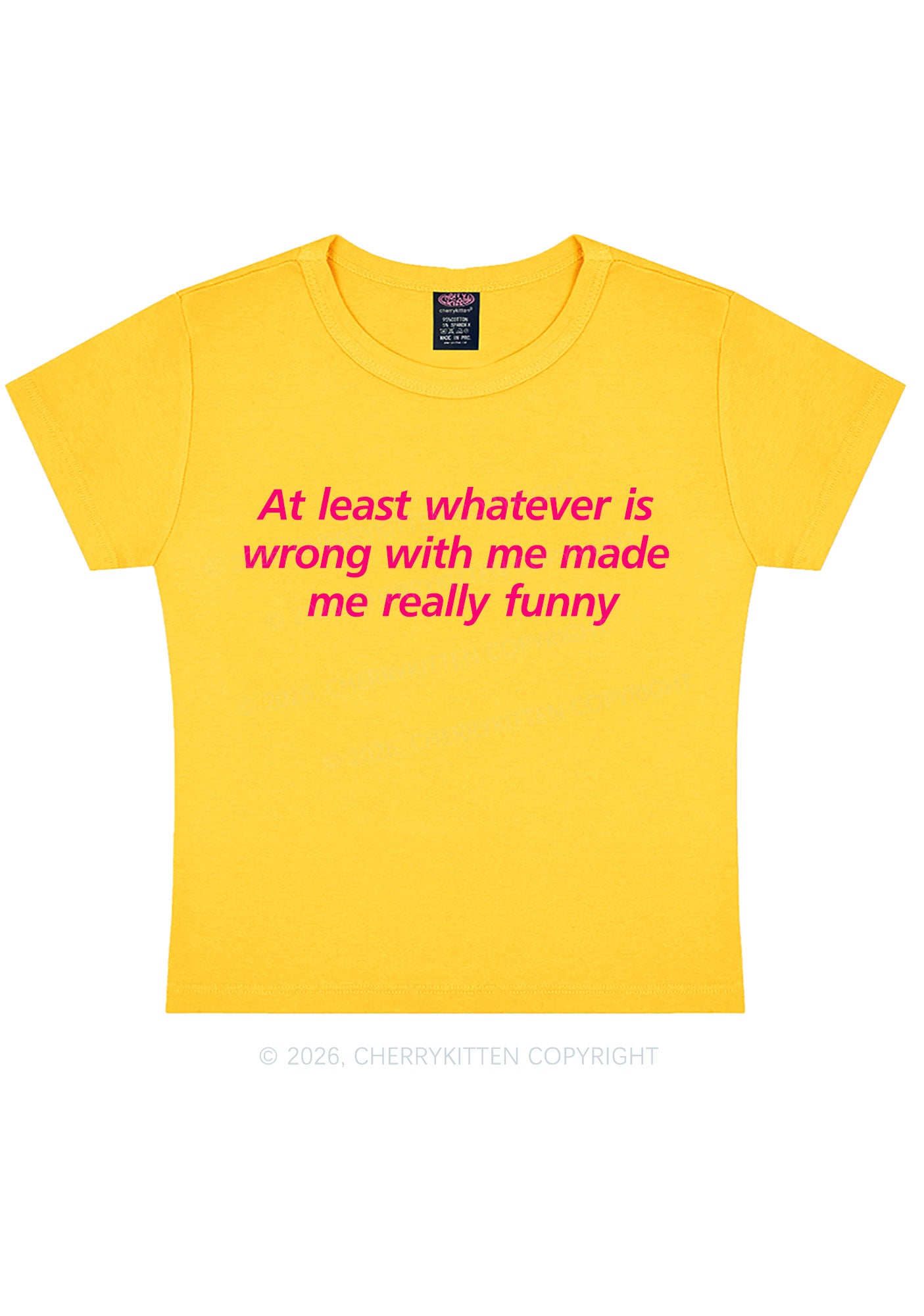 Whatever Is Wrong With Me Y2K Baby Tee Cherrykitten