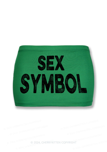 Sx Symbol Y2K Mini Hip Skirt Cherrykitten