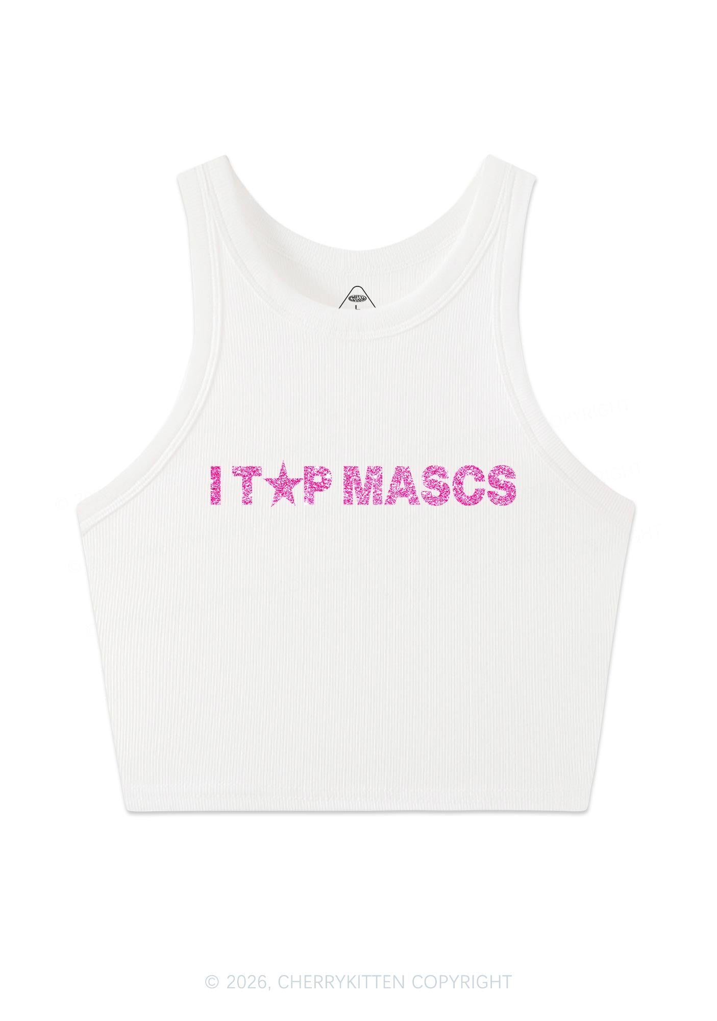 Glitter I Top Mascs Pride Y2K Crop Tank Top Cherrykitten