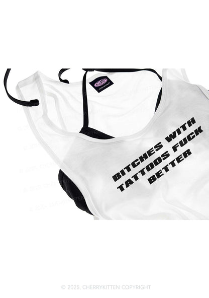 Bxxches With Tattoos Fxxk Better Y2K Sheer Boyfriend Tank Cherrykitten