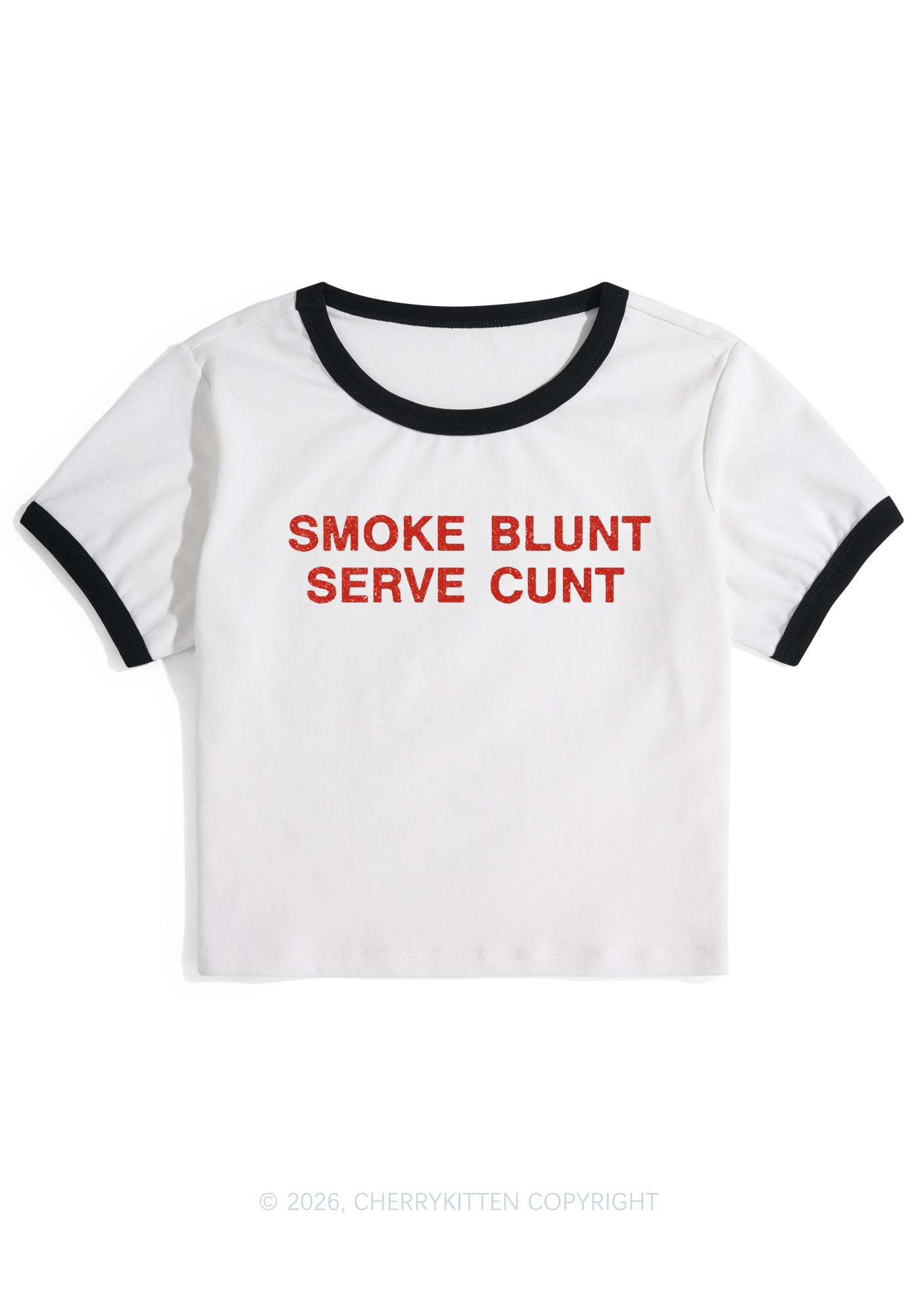Smoke Blunt Y2K Ringer Tee Cherrykitten