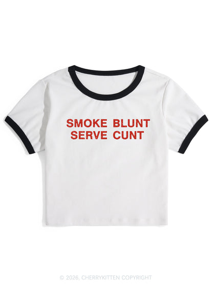 Smoke Blunt Y2K Ringer Tee Cherrykitten