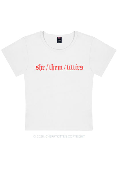 She Them Txtties Pride Y2K Baby Tee Cherrykitten