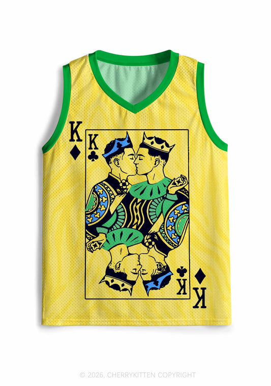 Yellow Gay King Pride Y2K Sport Jersey Tank Cherrykitten