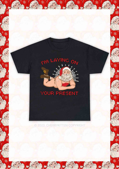 I'm Laying On Your Present Christmas Y2K Chunky Shirt Cherrykitten