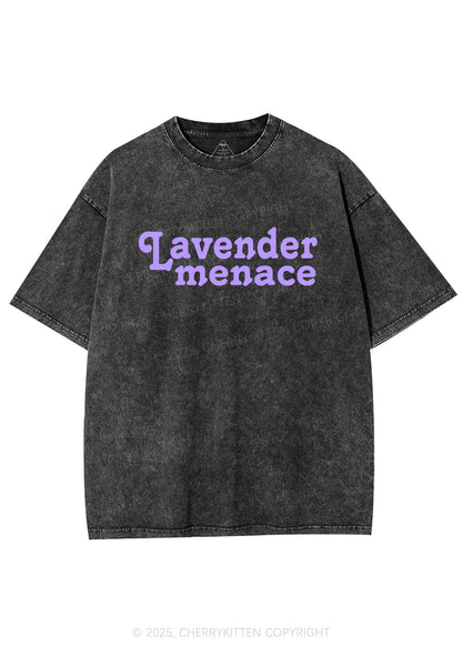 Lavender Menace Y2K Shirts Washed Tee Cherrykitten