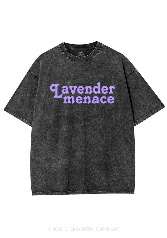 Lavender Menace Y2K Shirts Washed Tee Cherrykitten