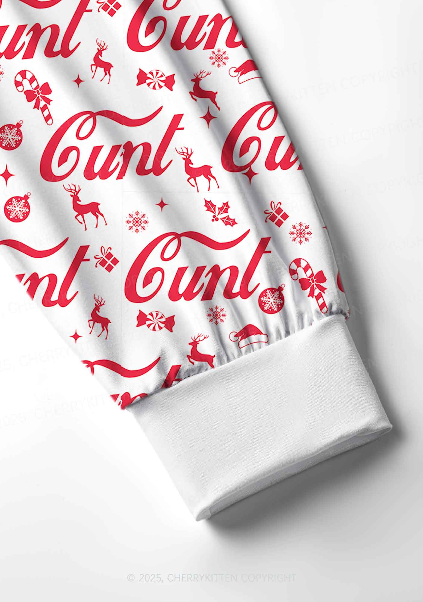 Christmas Cxxt Y2K Print Long Sleeve Pajama Set Cherrykitten