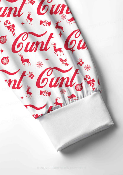 Christmas Cxxt Y2K Print Long Sleeve Pajama Set Cherrykitten