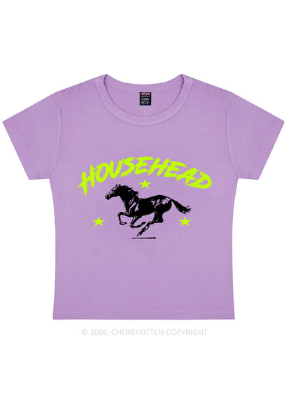 Retro Star Househead Horse Y2K Baby Tee Cherrykitten