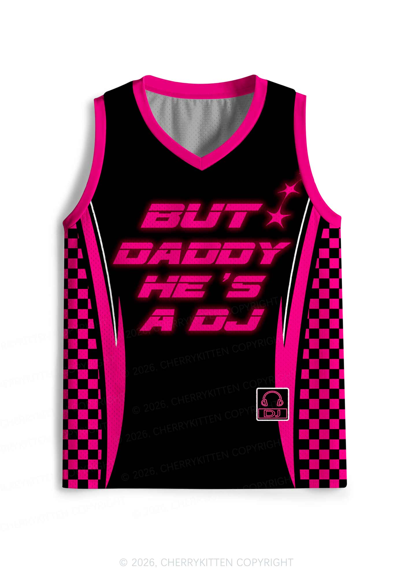 But Daddy He Is A DJ Y2K Sport Jersey Tank Cherrykitten