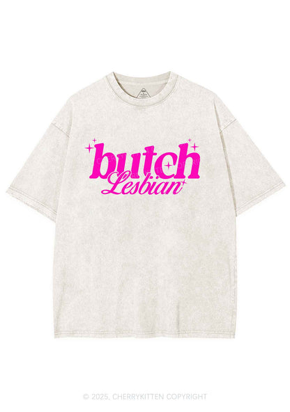 Butch Lesbian Y2K Shirts Washed Tee Cherrykitten