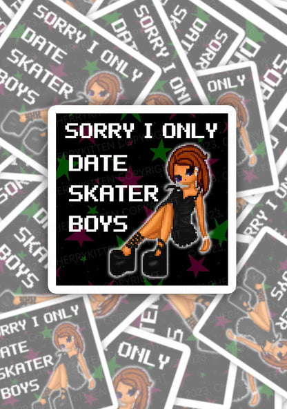 Only Date Skater Boys 1Pc Y2K Sticker Cherrykitten