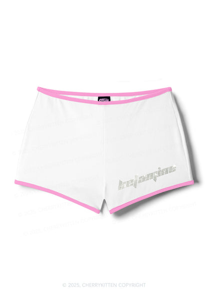 Rhinestone Mini Ketamxxe Y2K Booty Shorts Cherrykitten